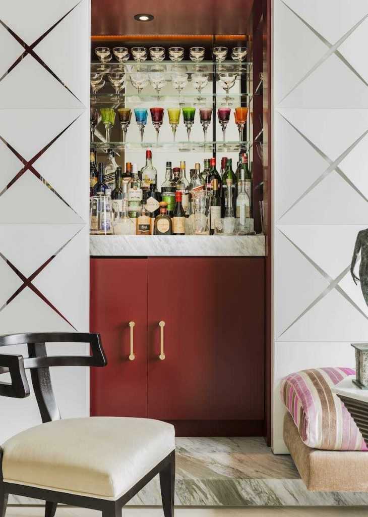Platemark Interior Design Commonwealth Avenue Hidden Dry Bar