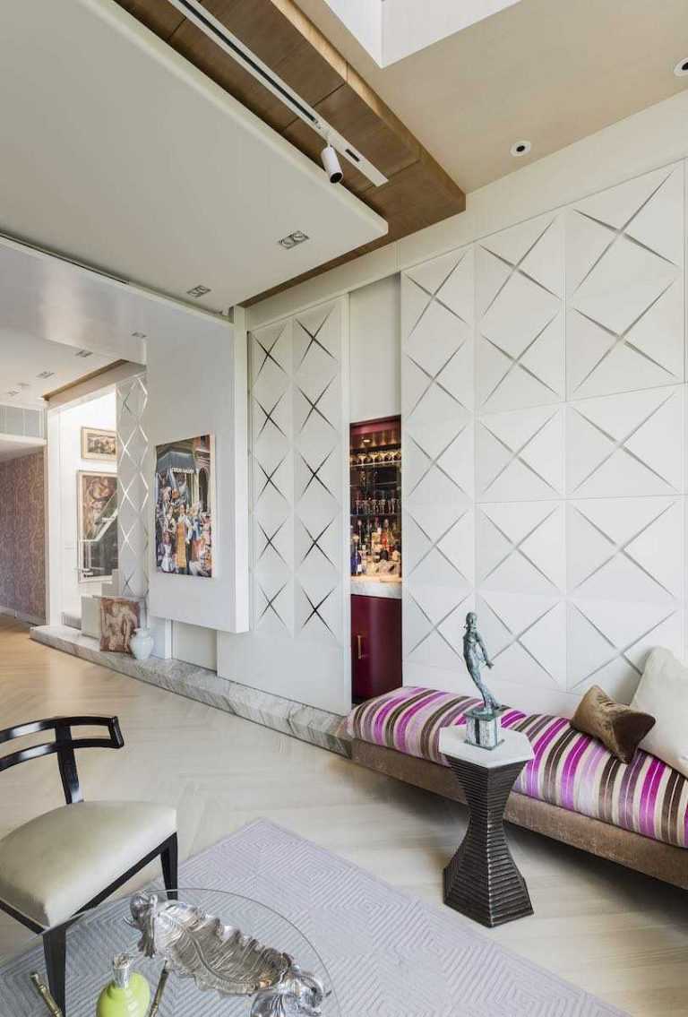 Platemark Interior Design Commonwealth Avenue Living Room Hidden Dry Bar