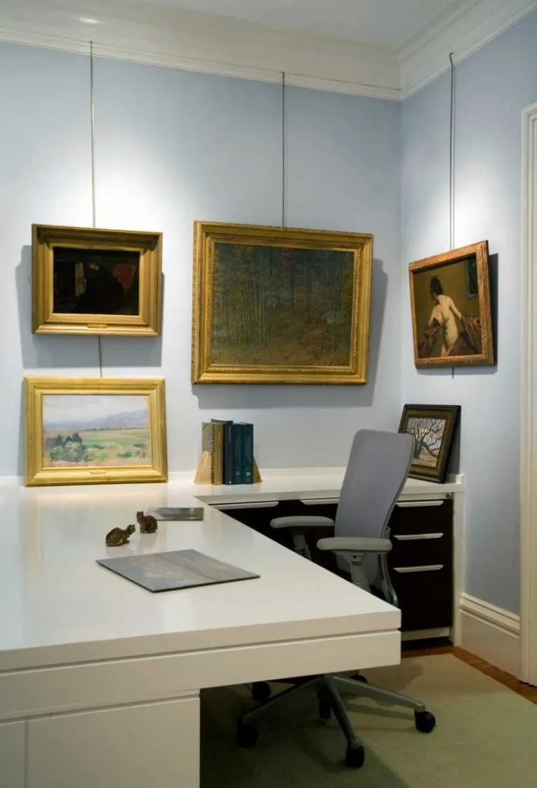 Platemark Interior Design Newbury Street Gallery Art Desk Corner