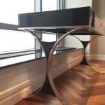 Platemark Interior Design Custom Desk With Curved Base