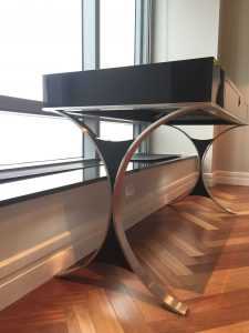 Platemark Interior Design Custom Desk With Curved Base