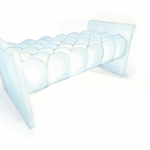 Platemark Interior Design Custom Upholstered Bench Rendering