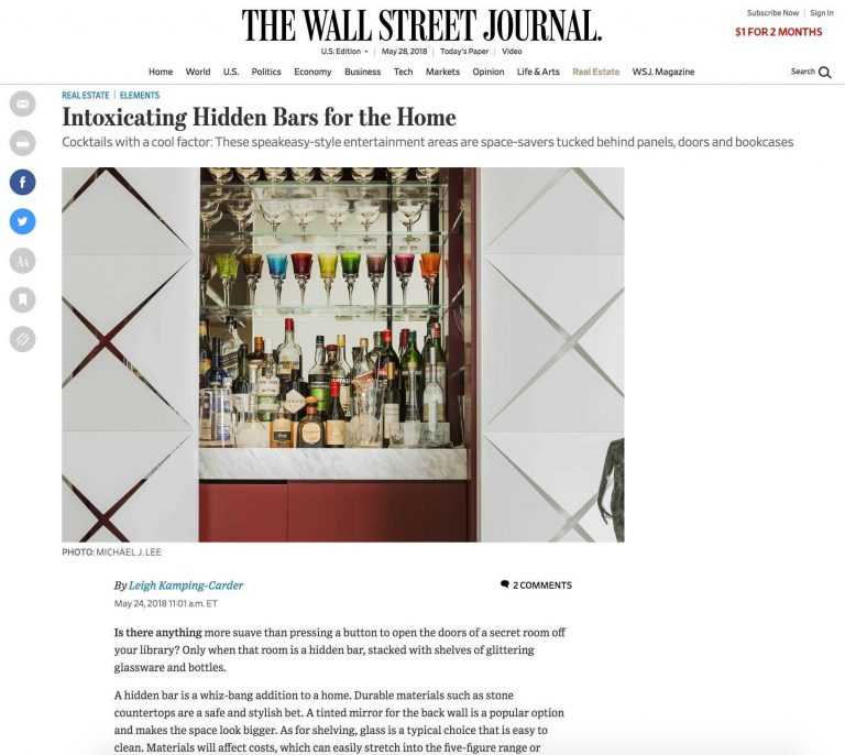 Intoxicating Hidden Bars for the Home - WSJ