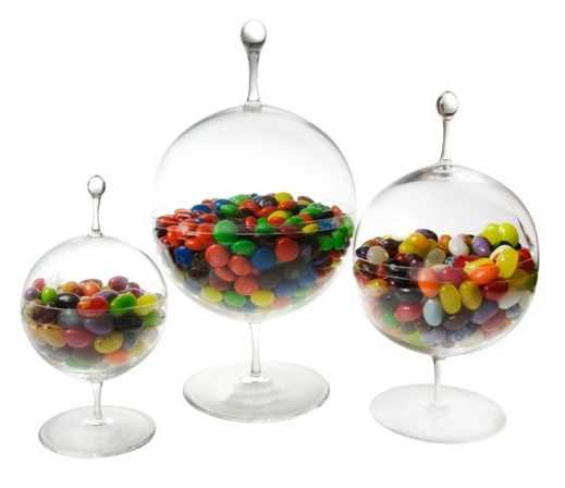 Lobmeyr's spherical footed candy dishes with lids are still iconic - designed in 1925